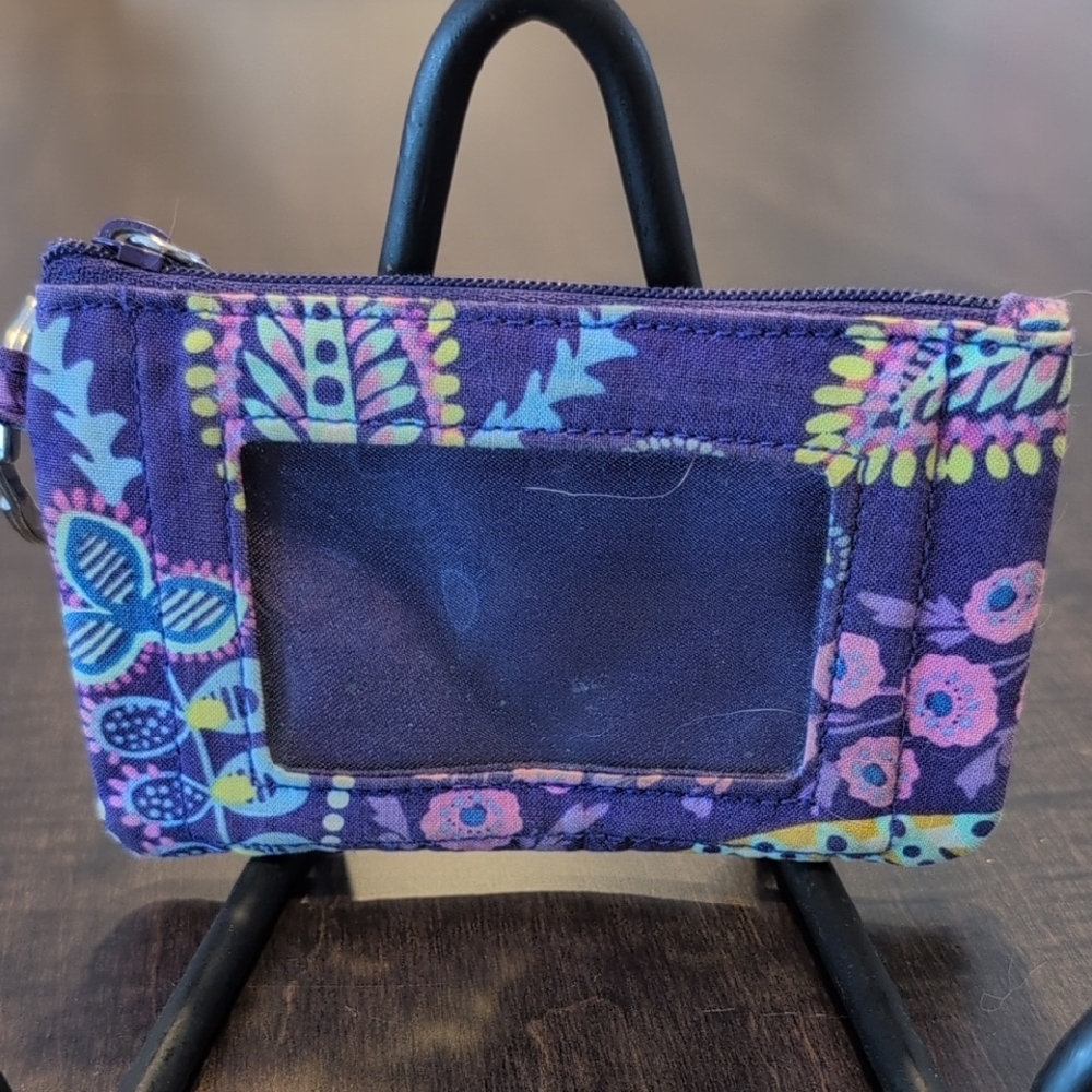 Vera Bradley Purple Zipped ID Change/Cash Purse.
